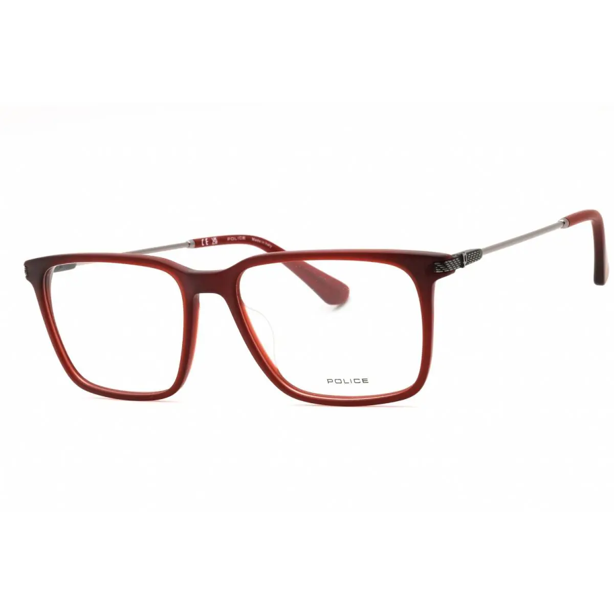 Police VPLG77M 999M Matte Transparent Red 55mm Eyeglasses