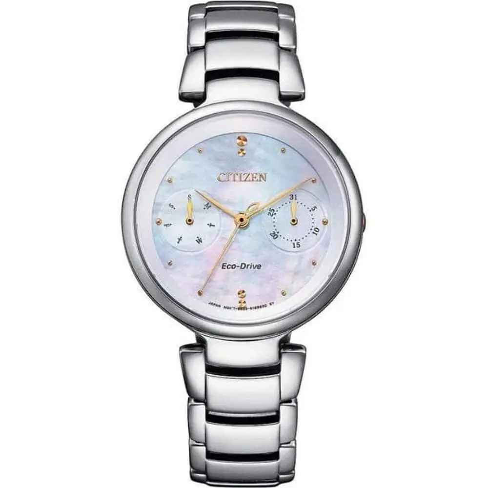 Citizen FD1106-81D Women Classic Japan Eco-drive Watch Mother of Pearl Dial