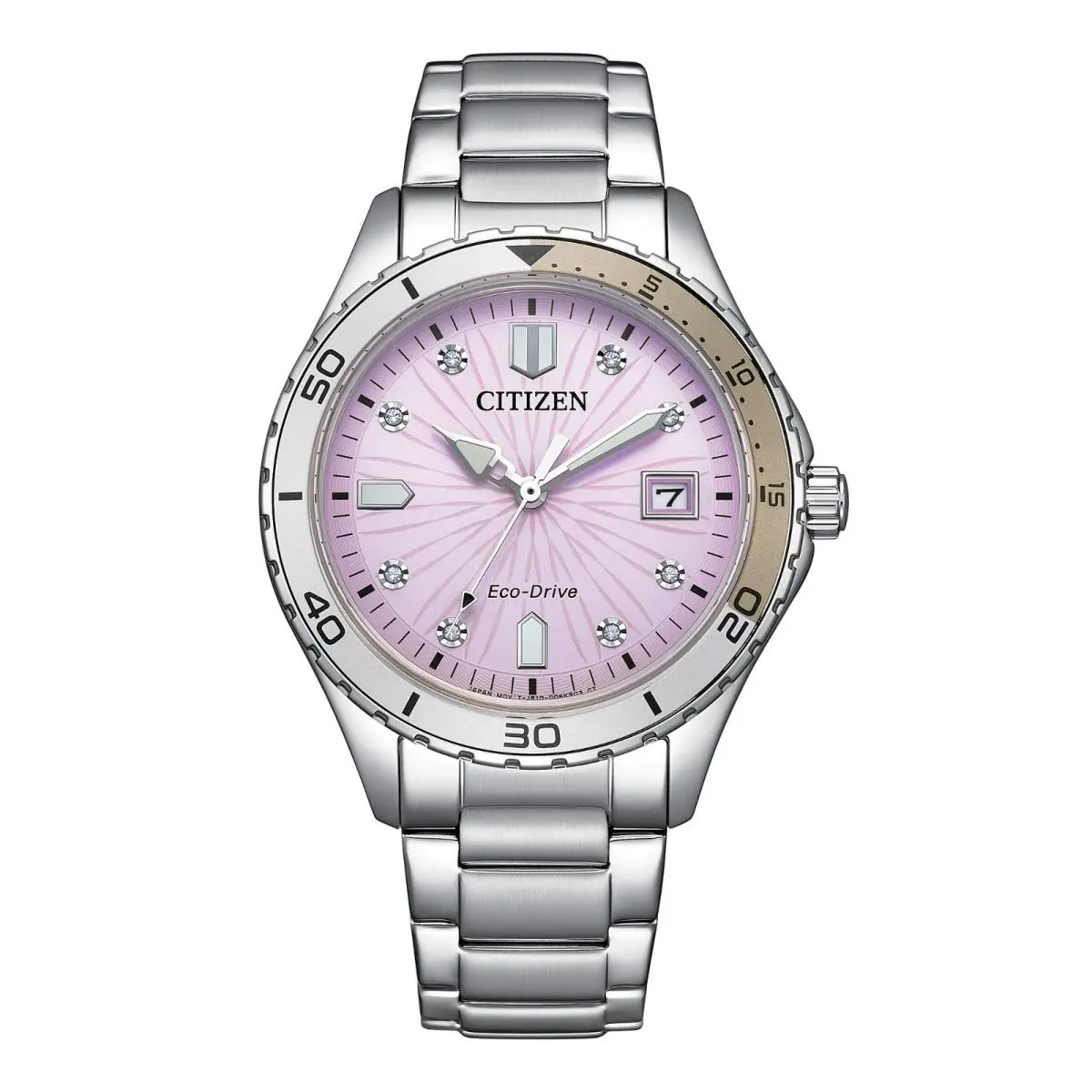 Women`s Sport Casual Date Window Silver Eco-drive Watch 36MM FE6170-88X by Citizen