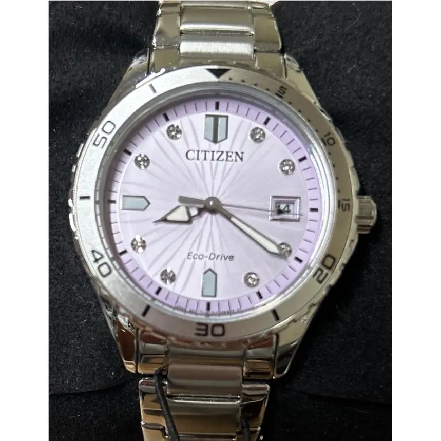 Women`s Sport Date Indicator Eco-drive Silver Watch 36MM FE6170-88X by Citizen