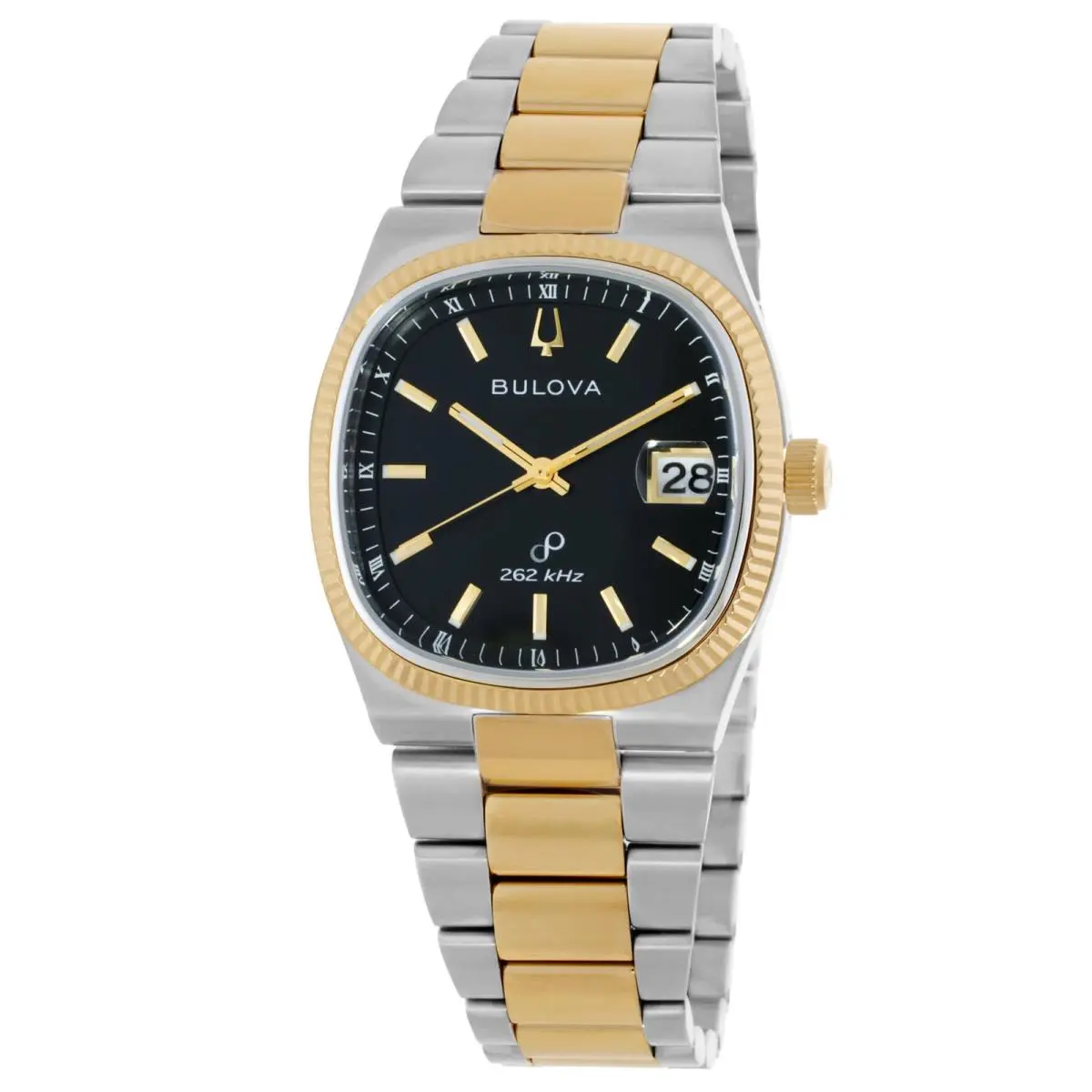 Bulova Super Seville Quartz Black Dial Men`s Watch 98B458