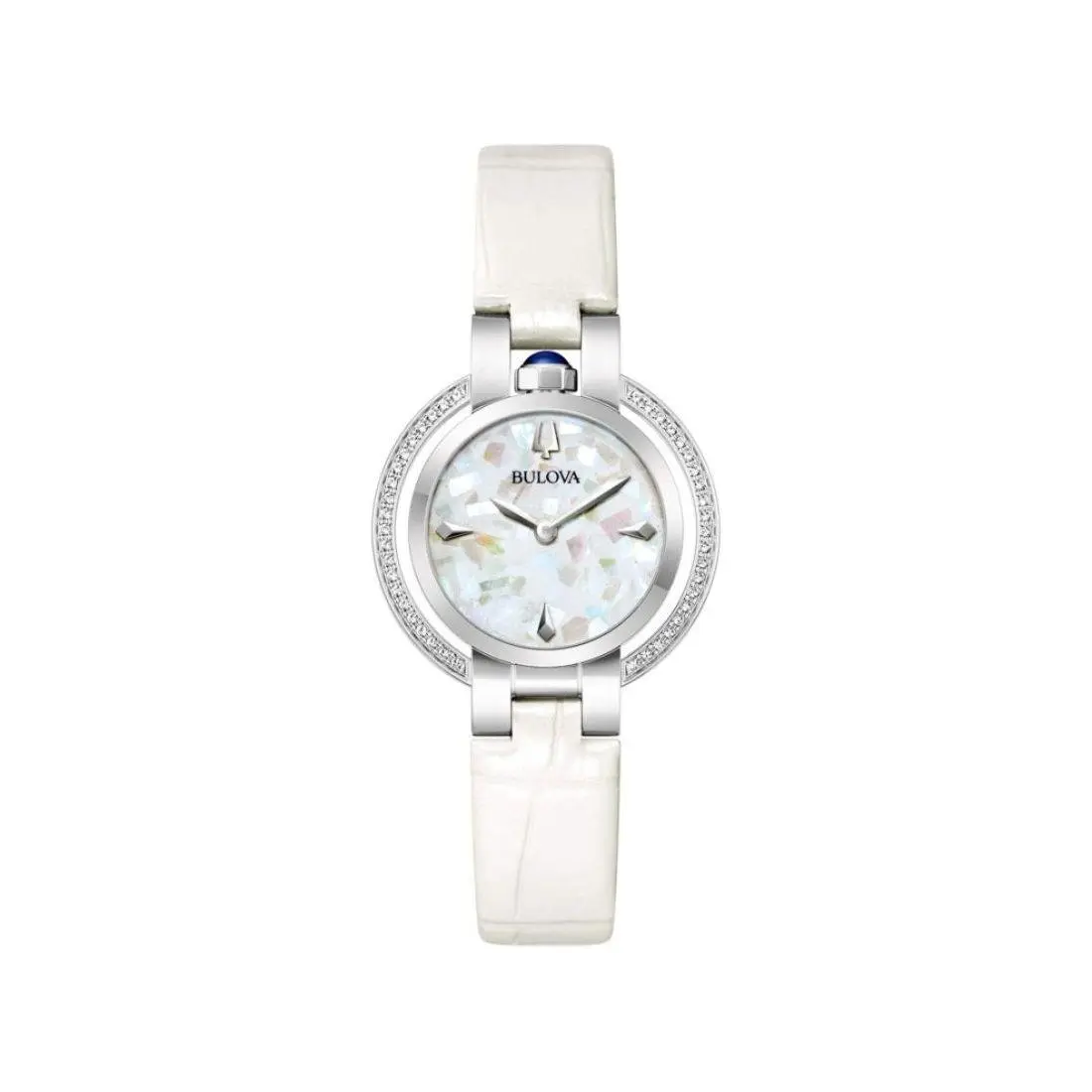 Rubaiyat Four Seasons - Winter Women`s White Mop Dial Quartz Watch 96R254 by Bulova