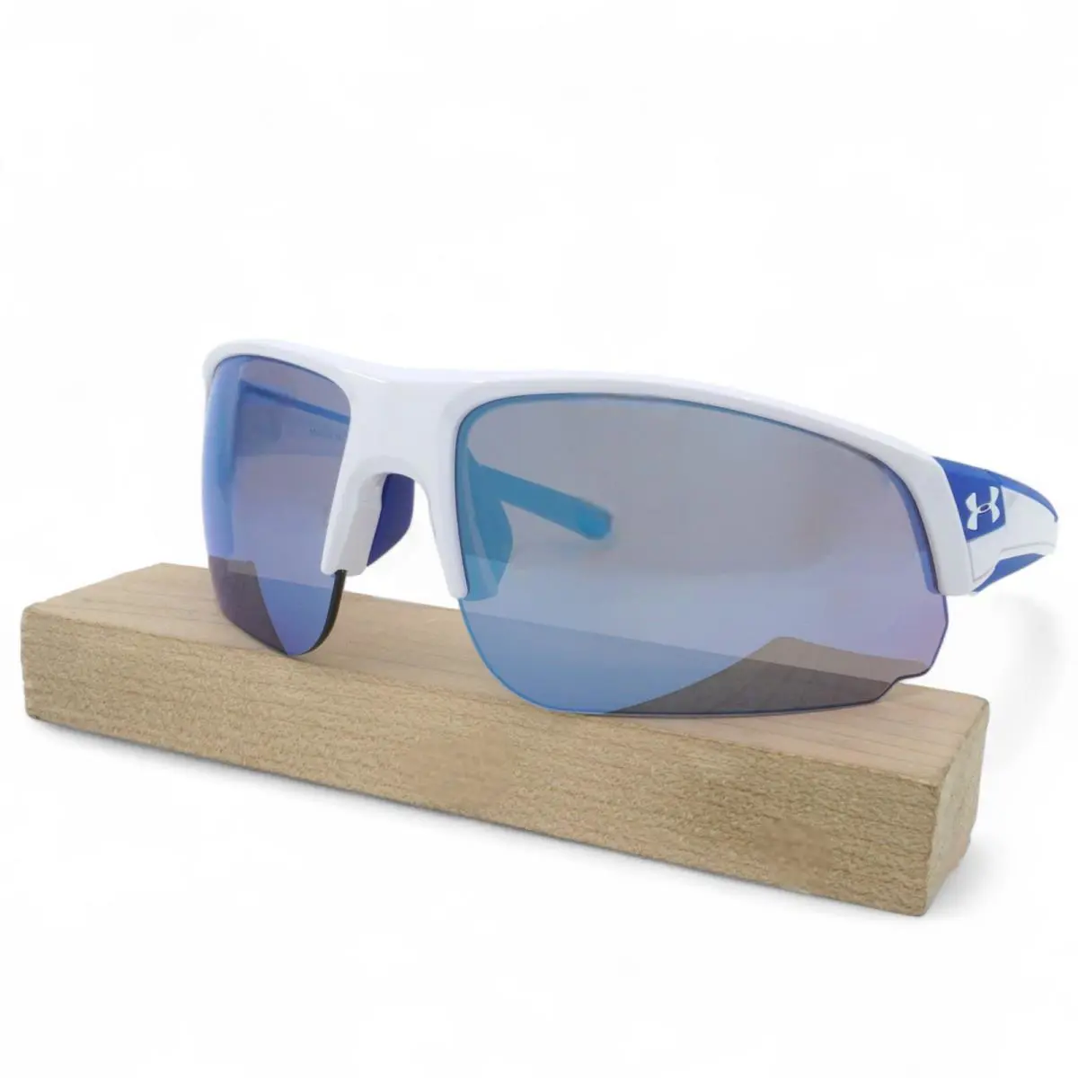 S8650129-040 Mens Under Armour Changeup Dual Sunglasses - Frame: Shiny White/Royal Blue