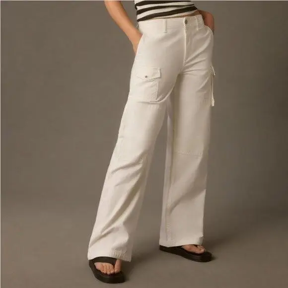 Rag Bone Nora Cargo Pant in Optic White Women Size 26