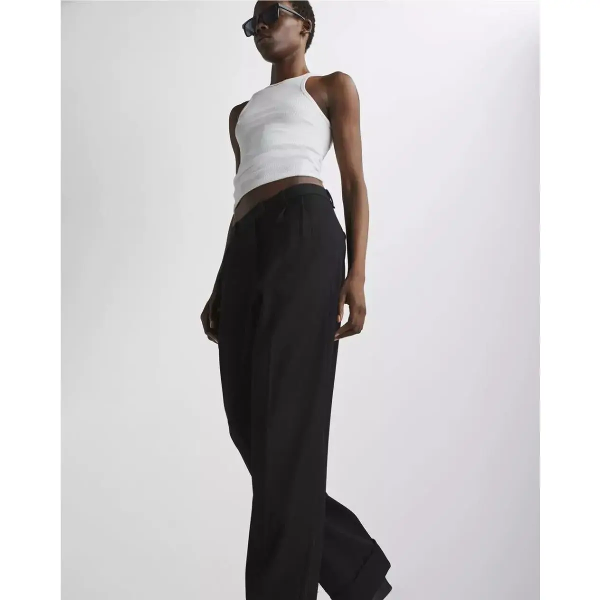 Rag Bone Marianne Italian Wool Pant Trousers Black Size 2/100%AUTHENTIC
