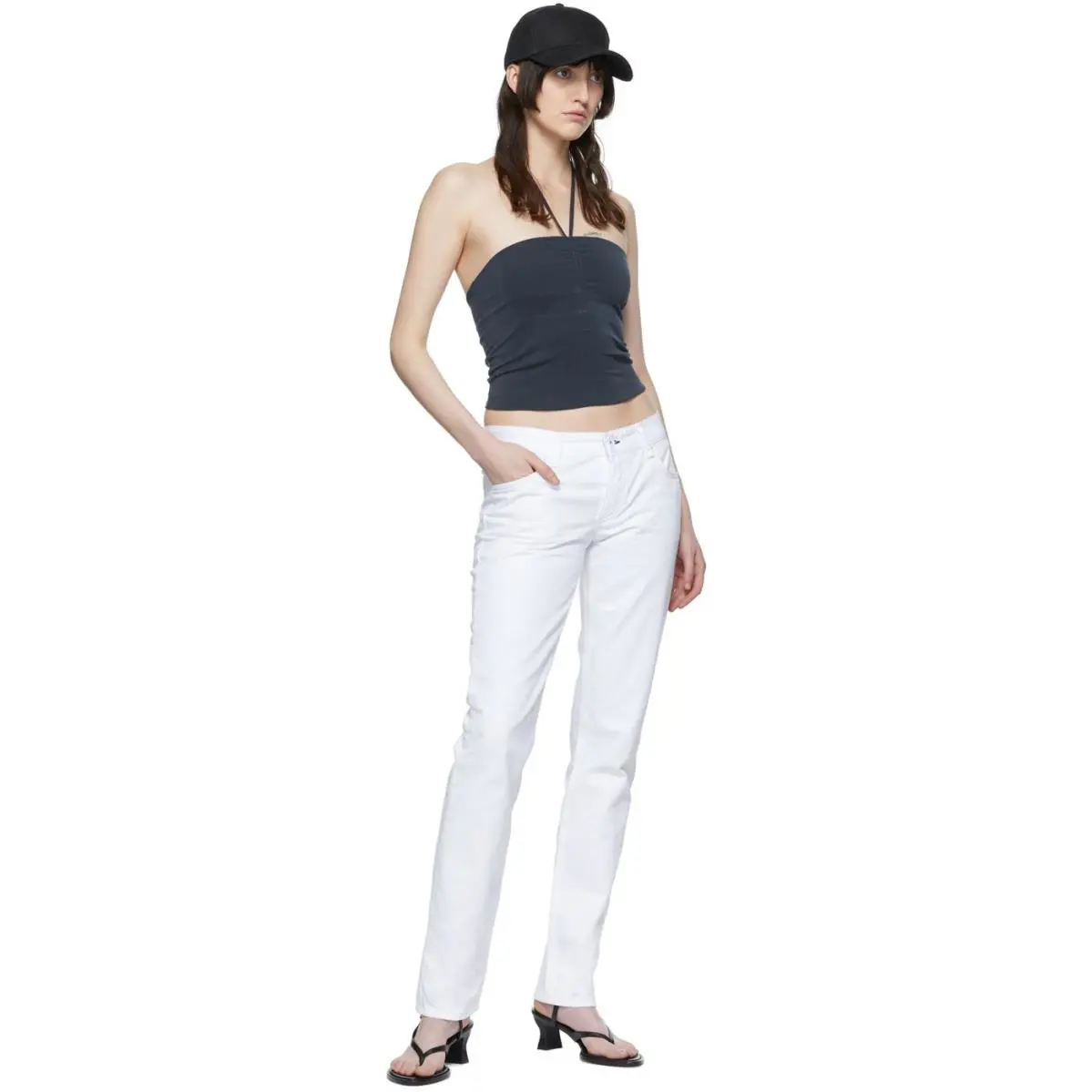 Rag Bone Bright White Piper Jeans Low-rise Straight Leg Size 27