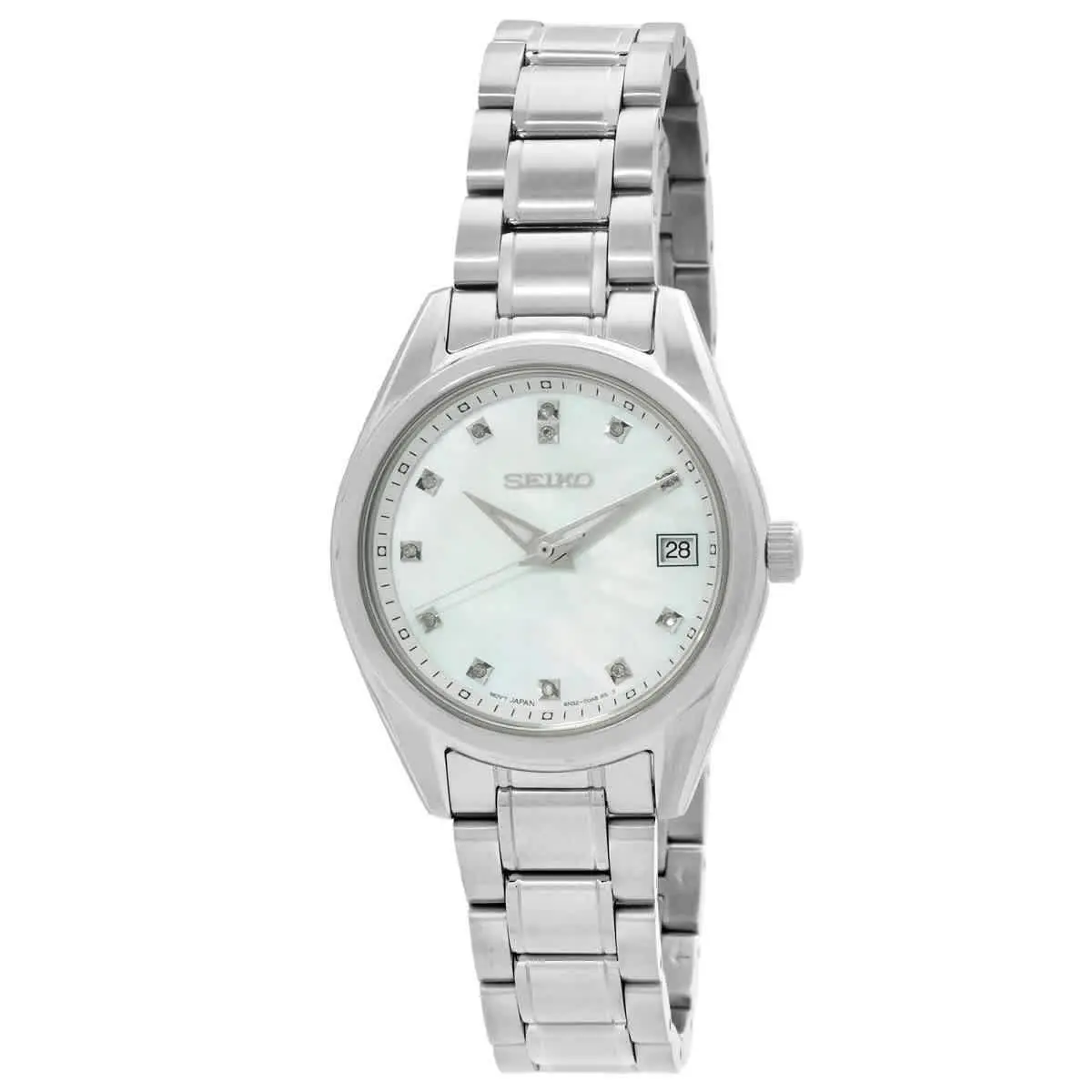 Seiko Diamond Quartz Mop Dial Ladies Watch SUR579P1