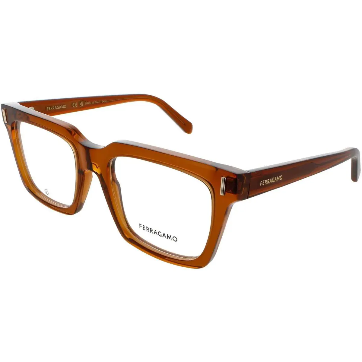 Salvatore Ferragamo Women`s Eyeglasses Transparent Brown Square Frame SF2993 232
