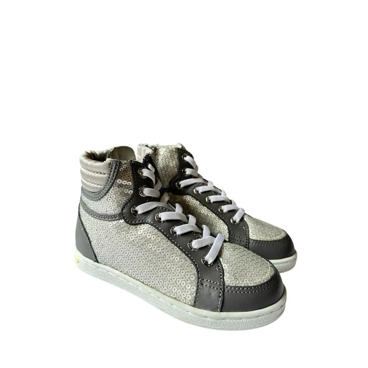 Dolce Gabbana Junior High Top Sequins Girls Sneakers Size EU 29