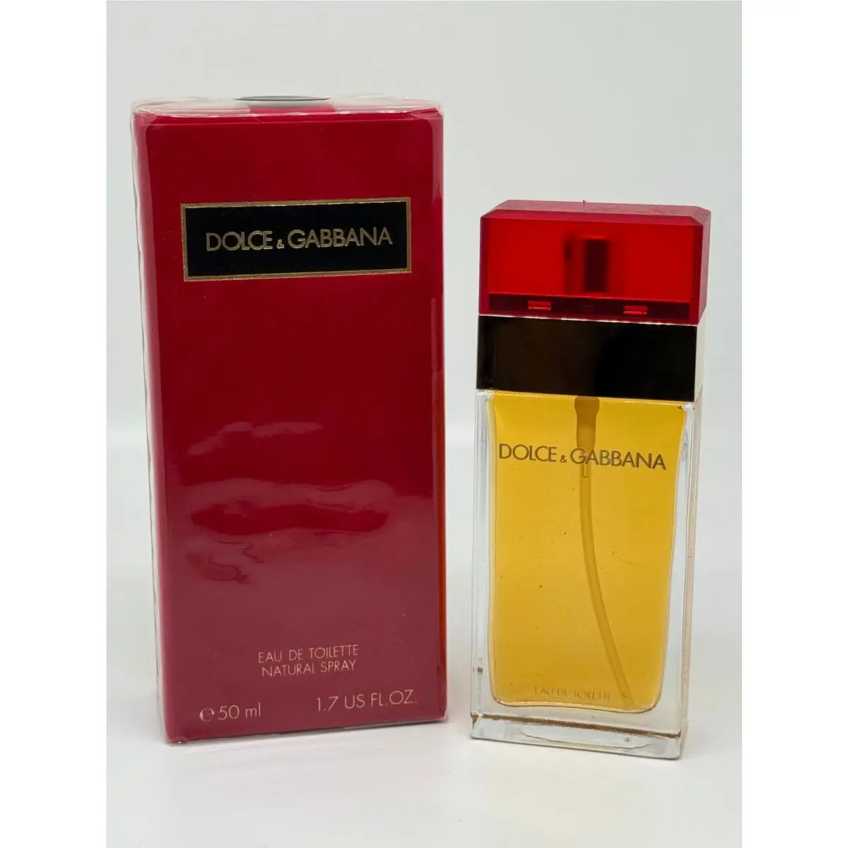 Dolce Gabbana Red For Women 1.7 oz / 50 ML Eau De Toilette Spray Vintage Box