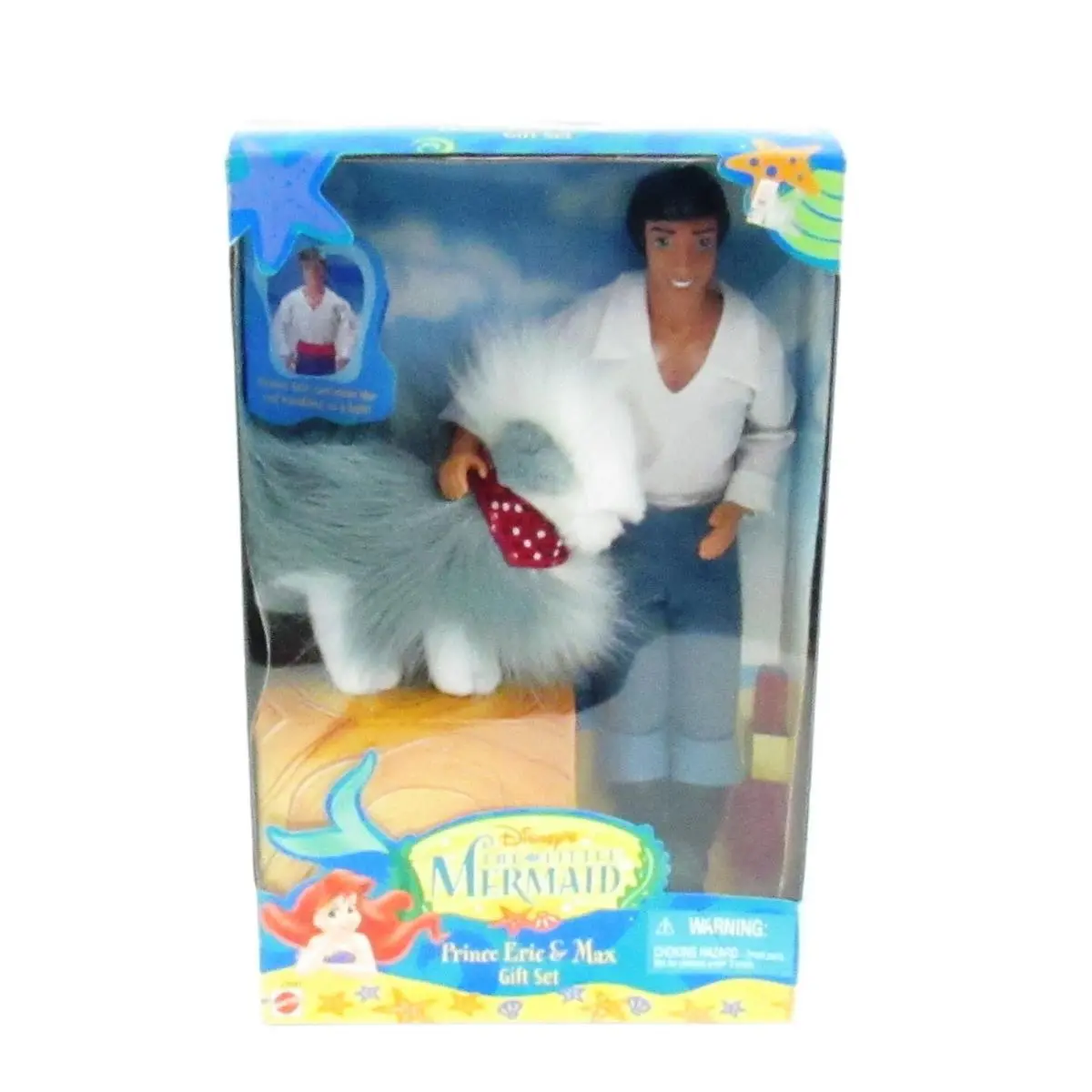 Disney The Little Mermaid Prince Eric and Max Gift Set Doll 1997 Vintage