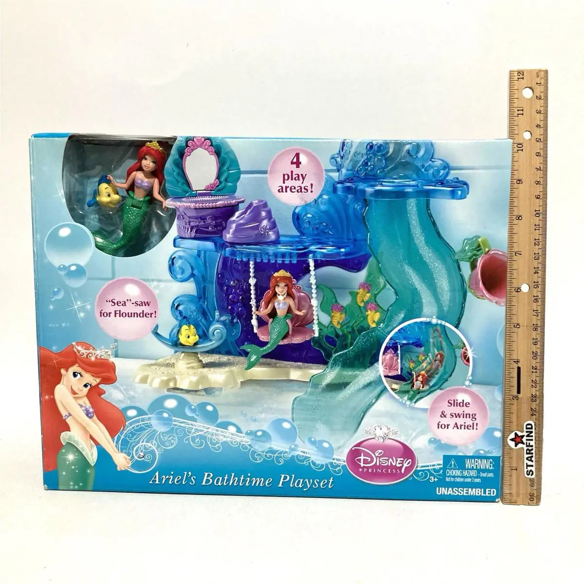 Disney Princess The Little Mermaid Ariel s Bathtime Playset Flounder Mattel Rare