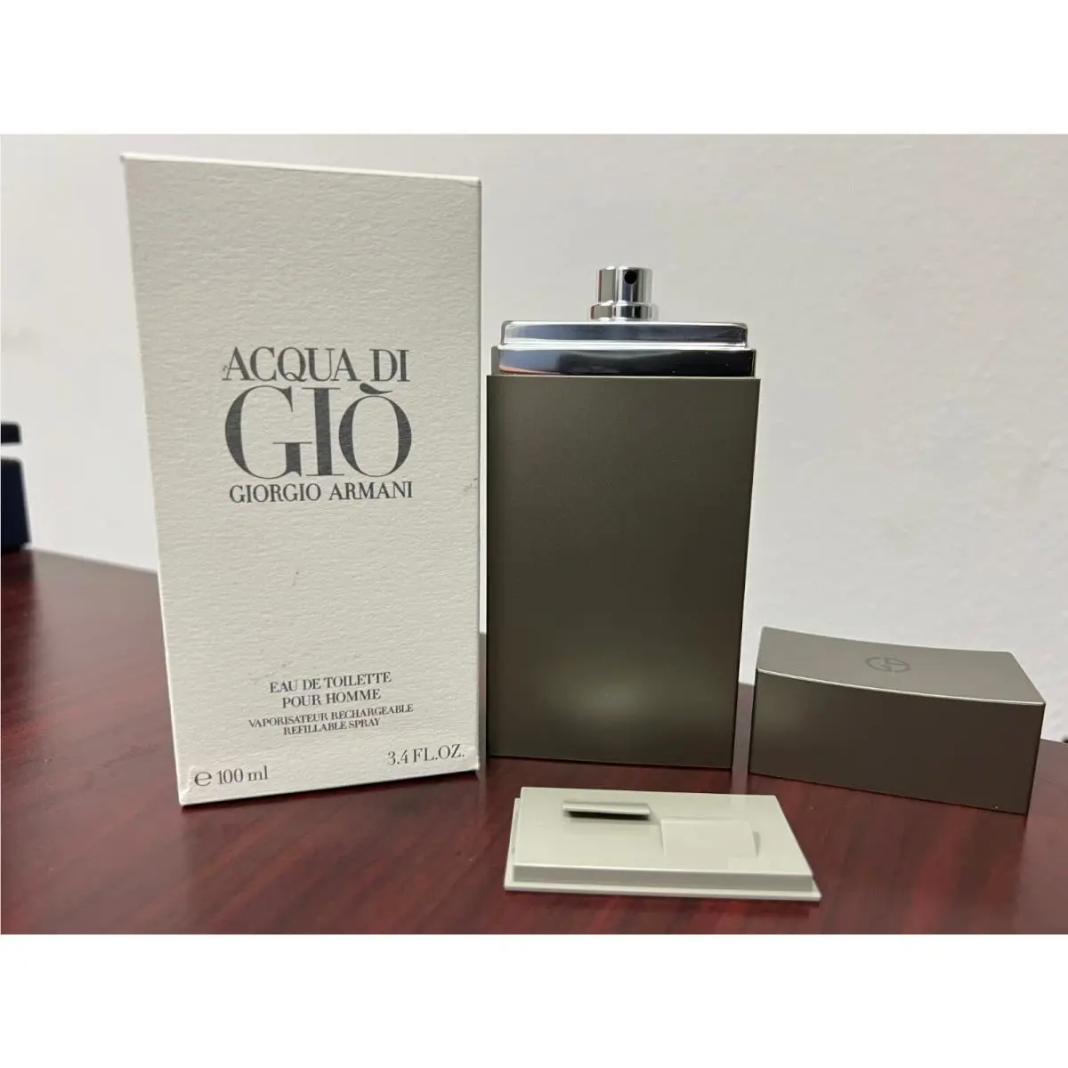 Acqua DI Gio Men Giorgio Armani 3.4 oz / 100 ML Edt Refillable Spray -loose Base
