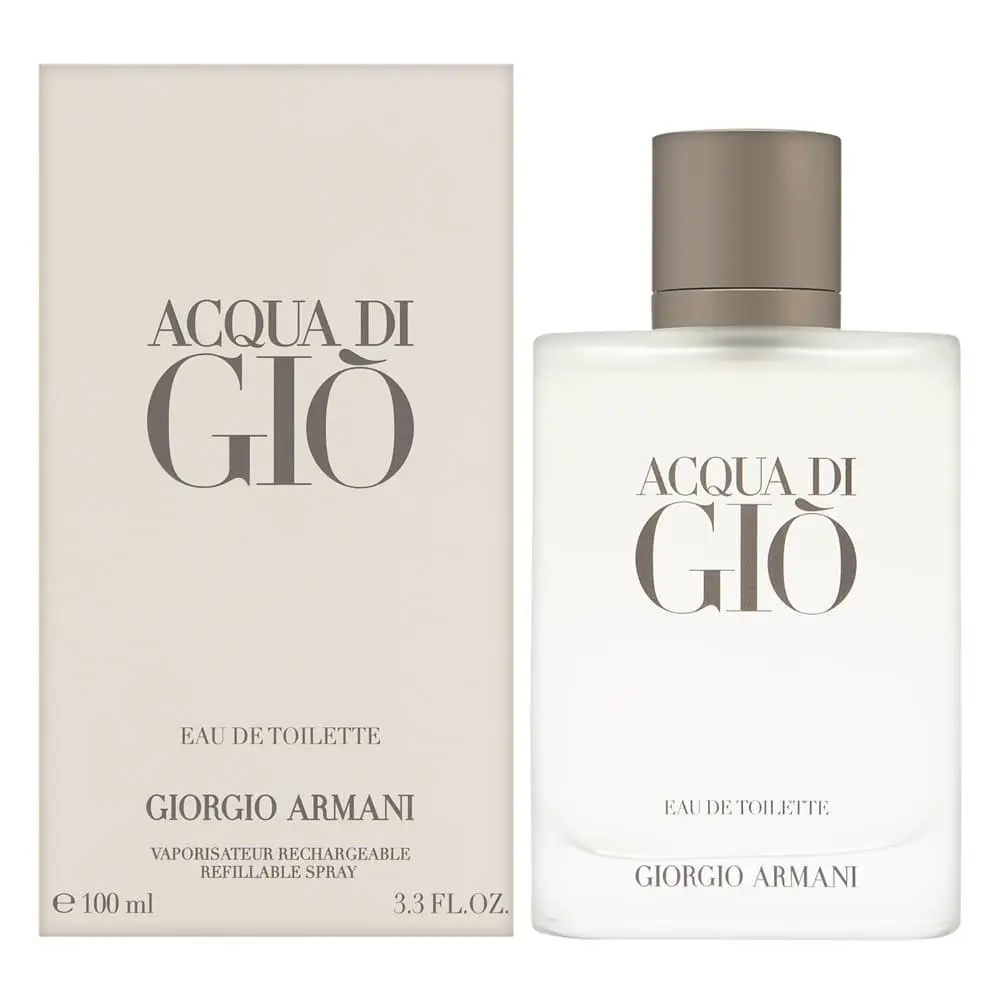 Acqua di Gio by Giorgio Armani For Men 3.3 oz Eau de Toilette Spray Refillable
