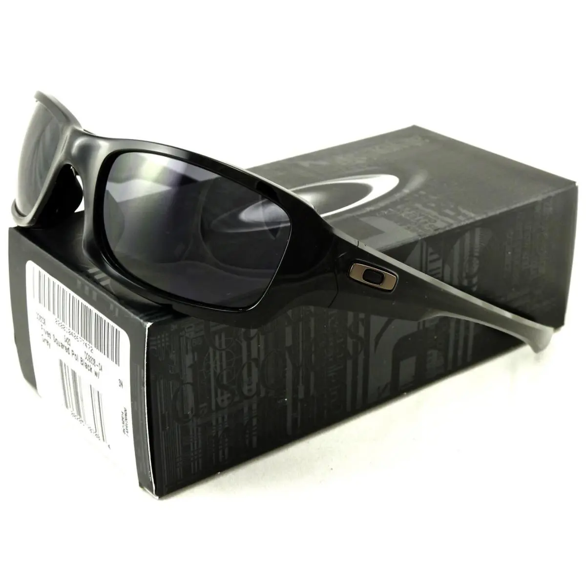 Fives Squared Sunglasses OO9238-04 Polished Black Frame Grey Iridium Lens by Oakley