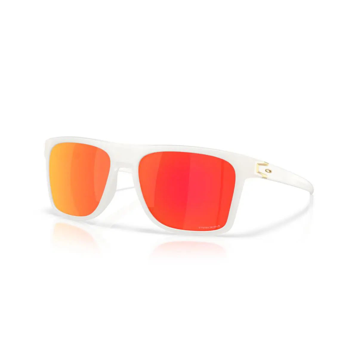 Leffingwell Matte Vapor White Prizm Ruby Lens Sunglass 9100-20 by Oakley