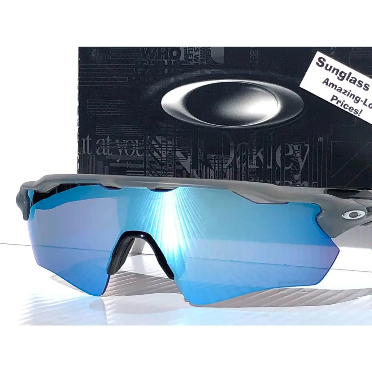 Oakley Radar EV Path Matte Grey Ink Polarized Prizm Deep Water Sunglass 9208-F6