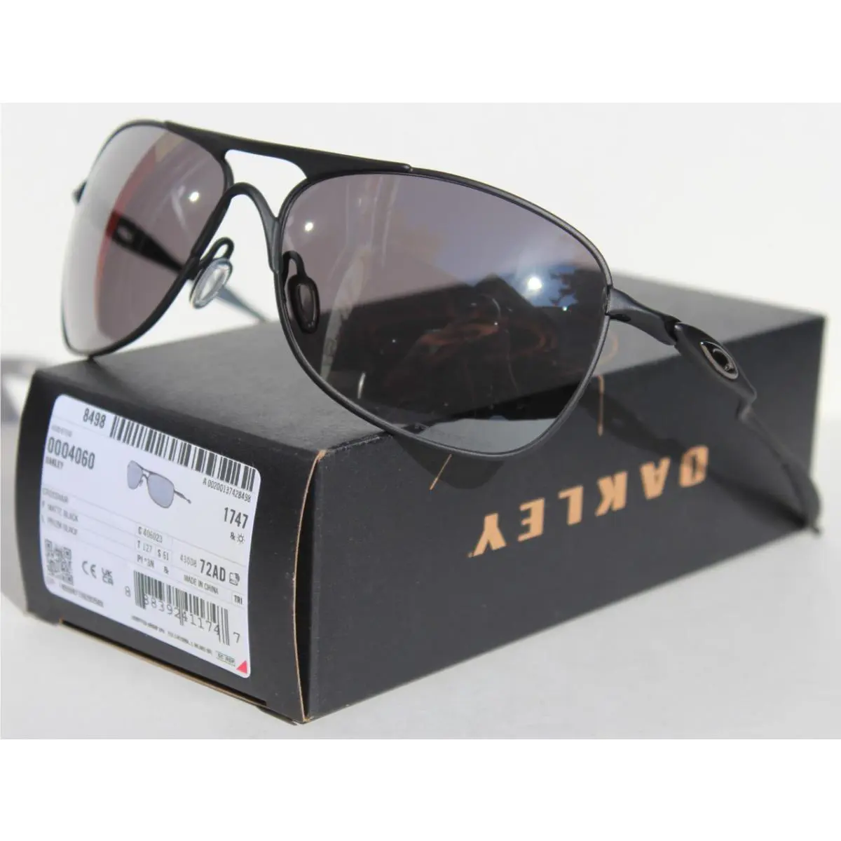 Crosshair Sunglasses Lead Silver Polarized Prizm OO4060-22 by Oakley