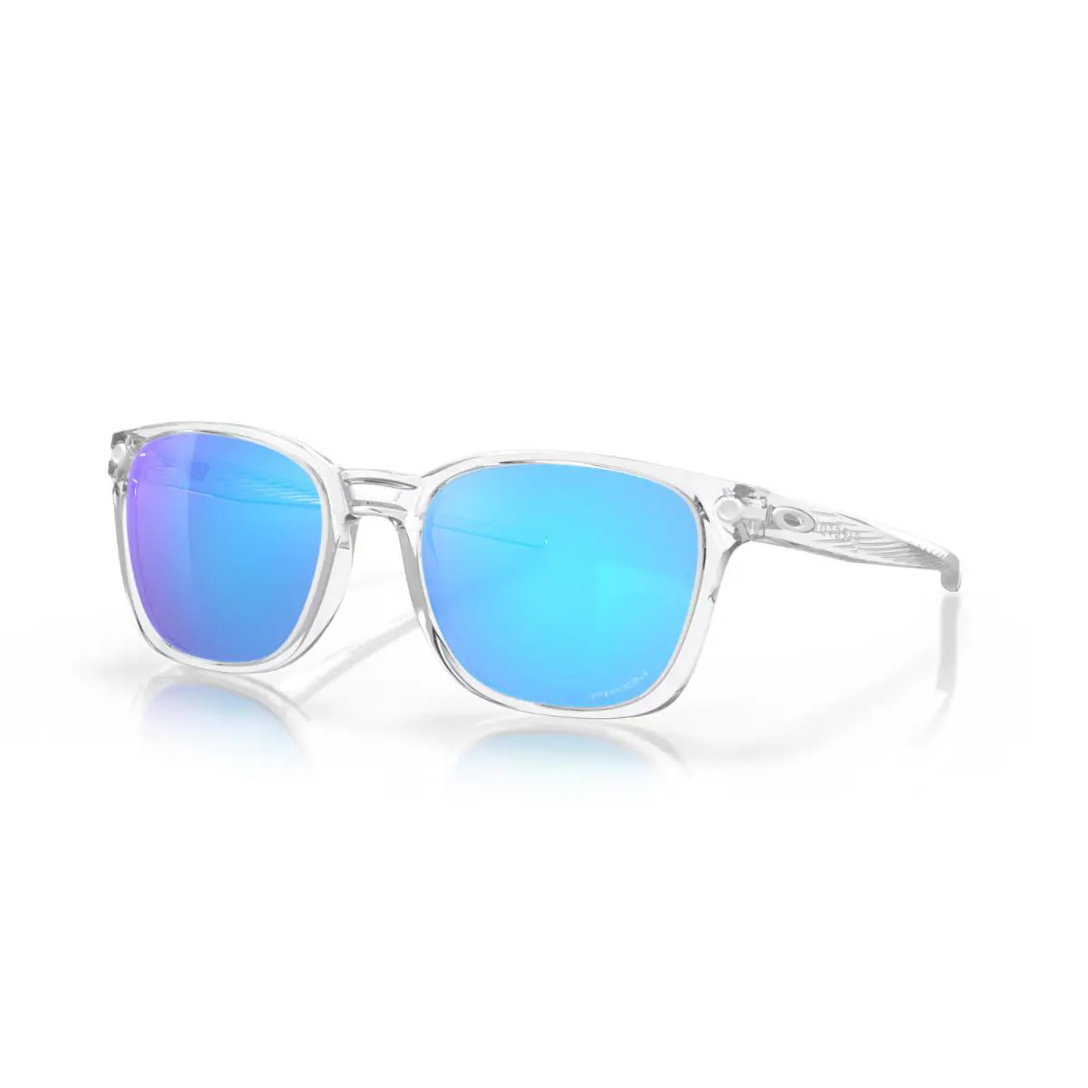 Ojector Polished Clear Prizm Sapphire Blue Lens Sunglass 9018-02 by Oakley