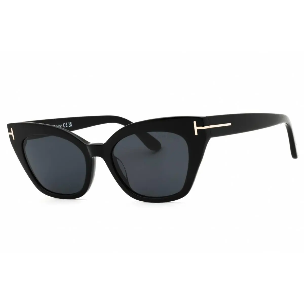 Tom Ford Women`s Sunglasses Shiny Black Acetate Cat Eye Shape Frame FT1031 01A
