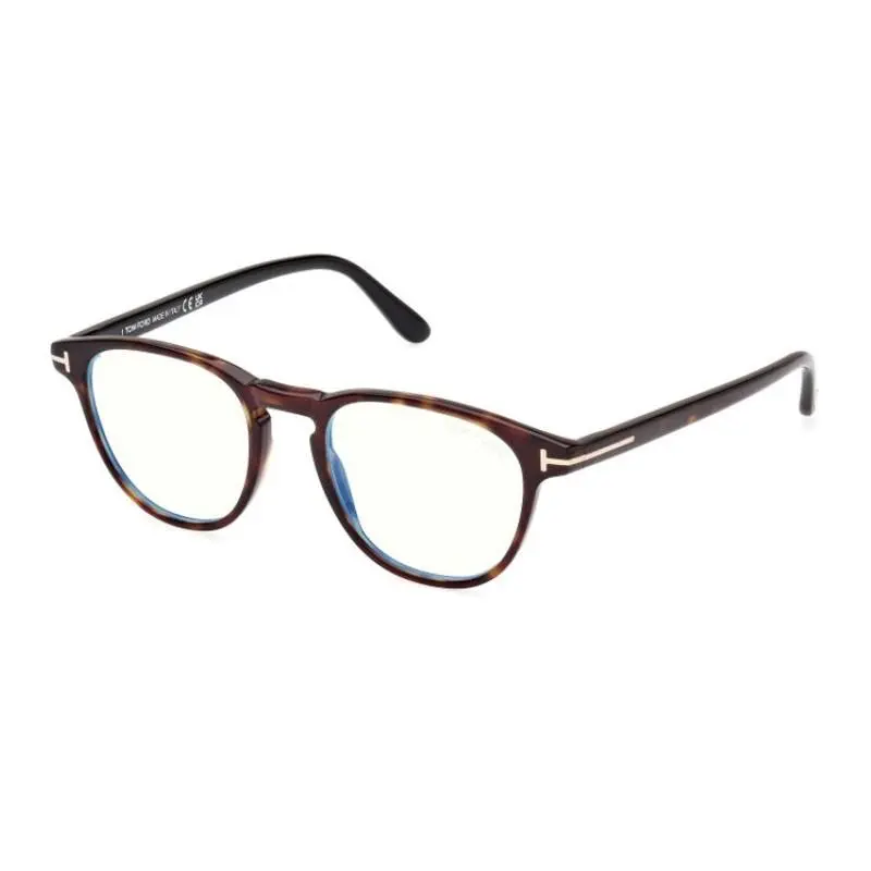 Tom Ford FT5899-B 052 Dark Havana/clear Blue Light Block 48mm Eyeglasses