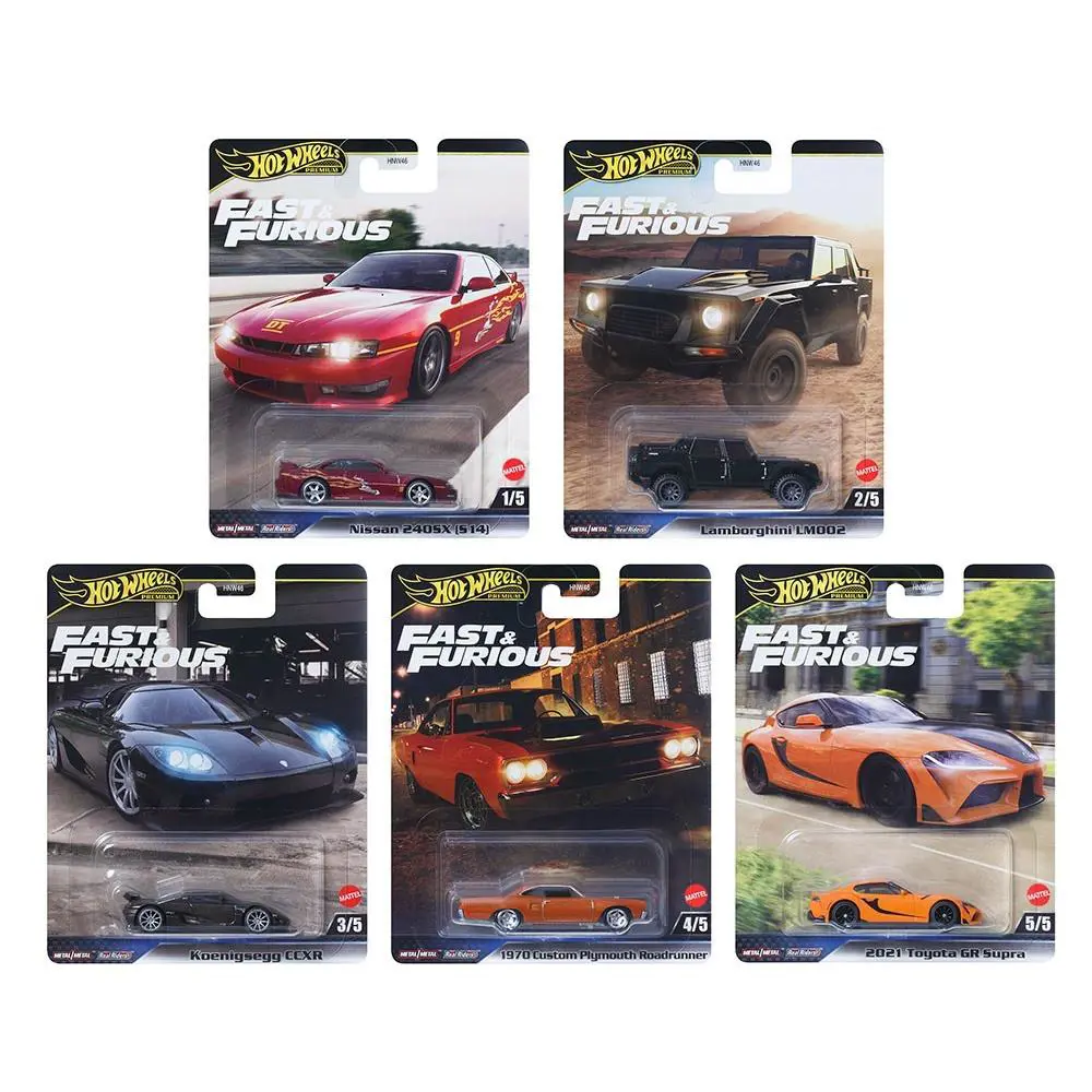 Hot Wheels Premium 2025 Fast Furious L Case Set of 5 Cars 1:64 HNW46-956L