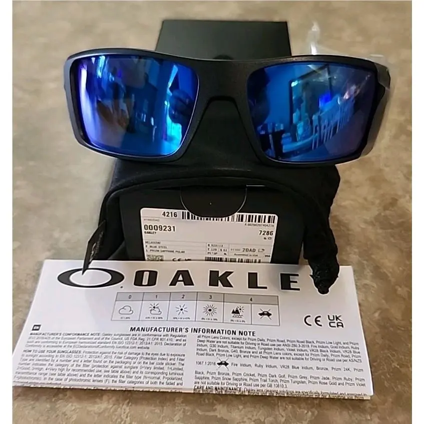 Oakley Heliostat Blue Steel W/ Prizm Sapphire Polarized Sunglasses 009231-13