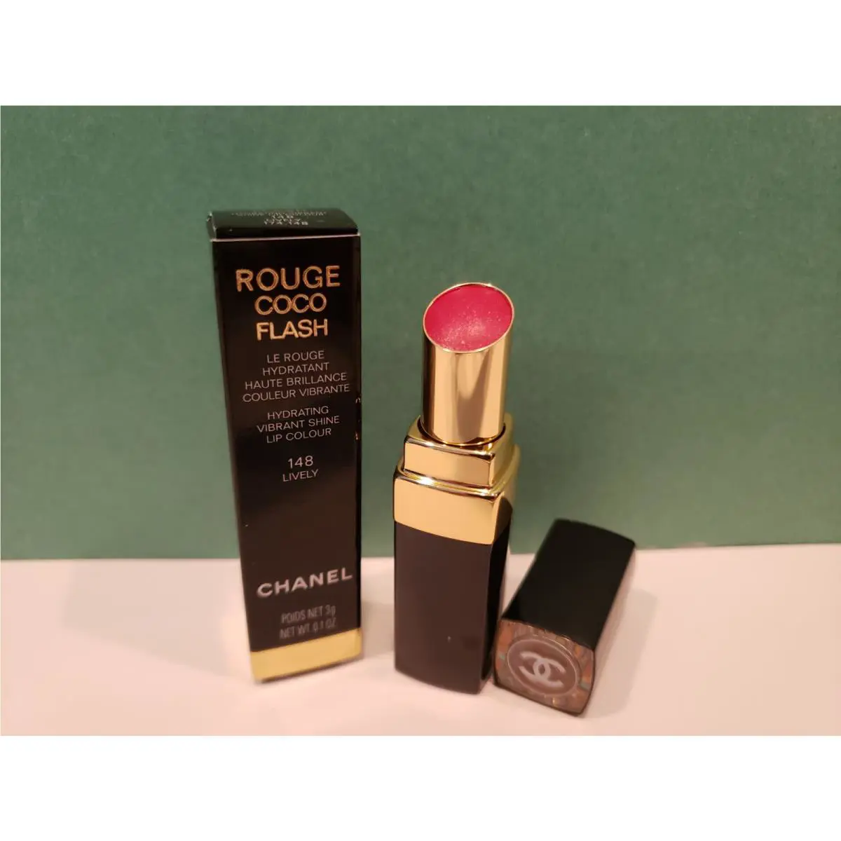 Chanel Coco Flash Hydrating Vibrant Shine Lipstick 148 Lively 0.1 Oz