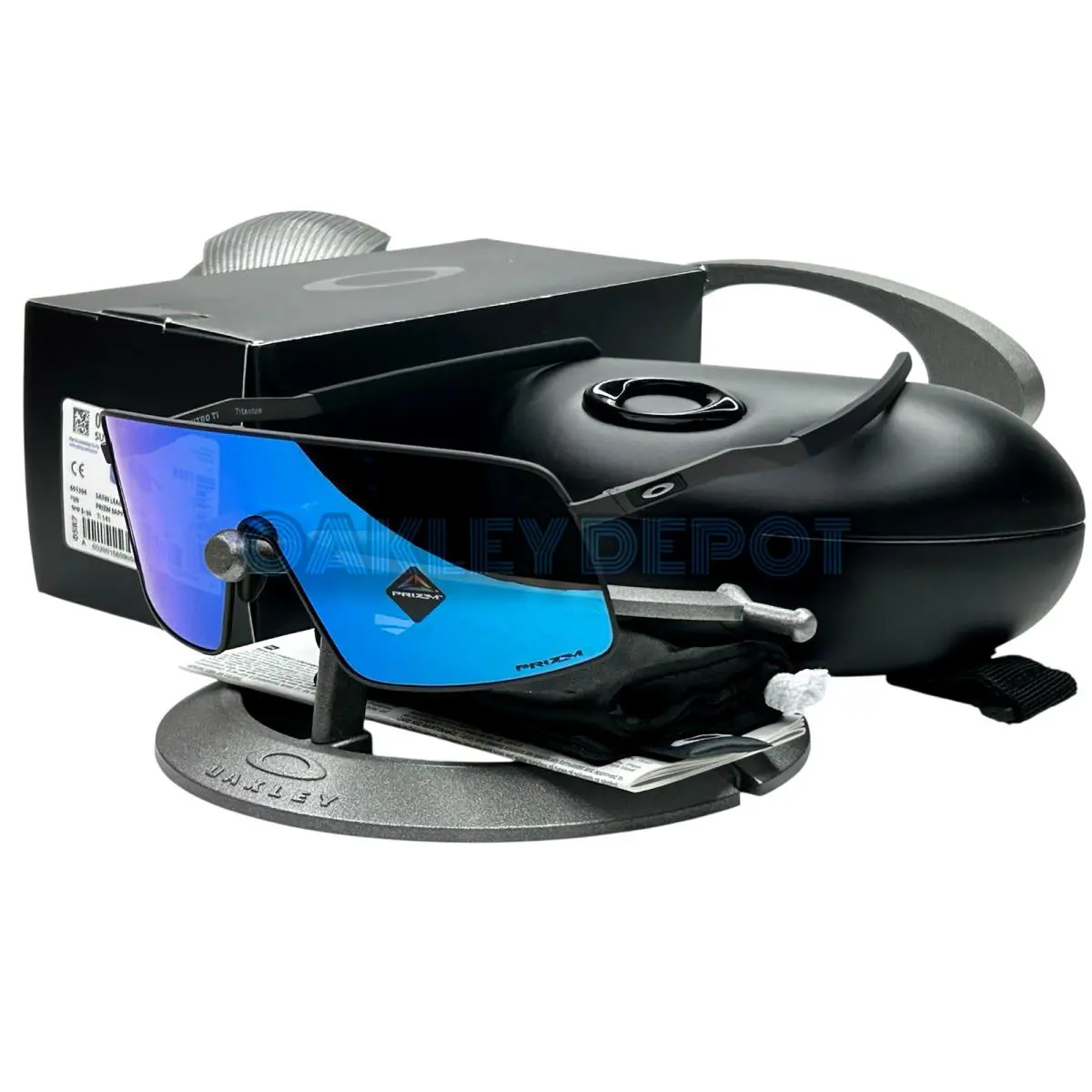 Oakley Sutro Ti 006013 Satin Lead/prizm Sapphire Sunglasses 1