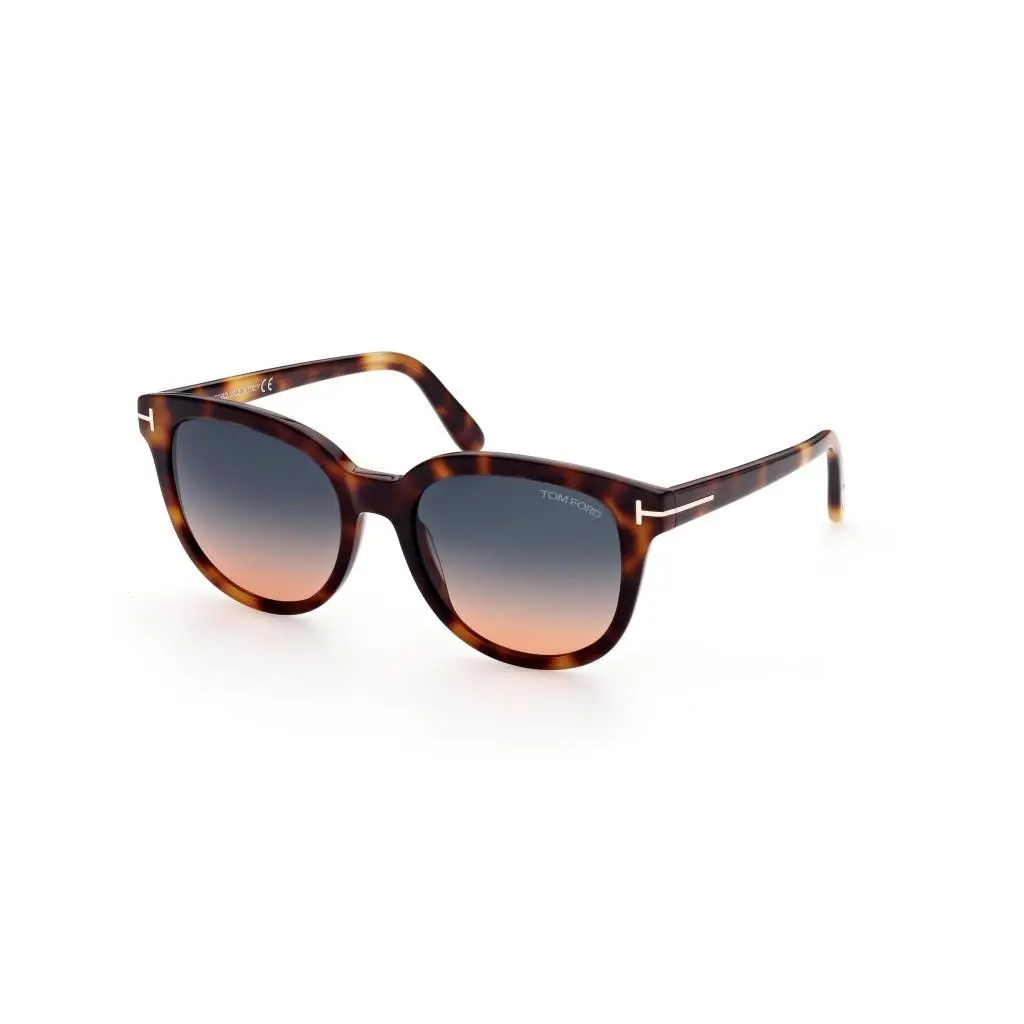 Tom Ford Olivia FT 0914 53P Blonde Havana - Blue Sunglasses 54mm/ /authentic