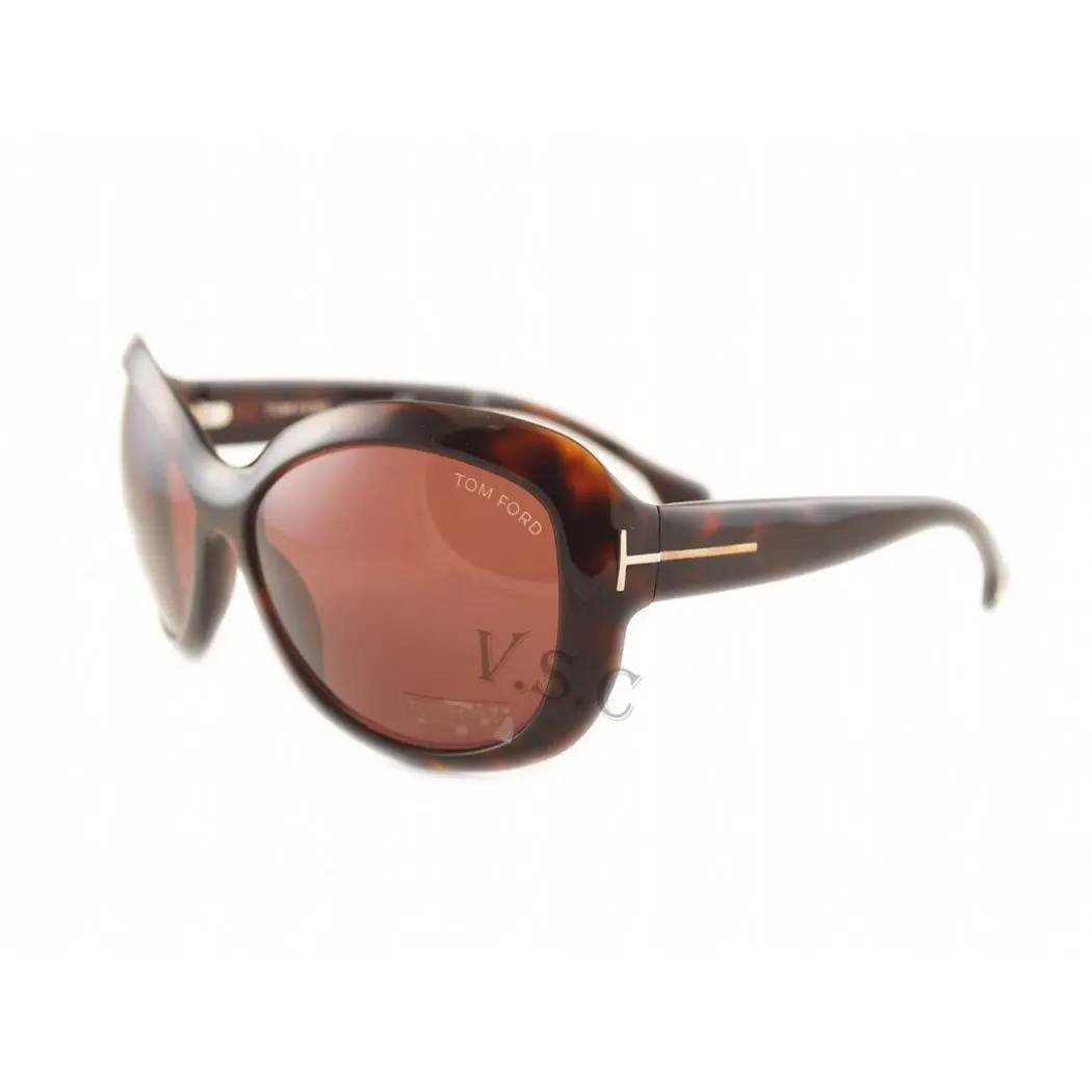 Tom Ford Sunglasses TF82 Veronique 160 60mm Dark Havana / Brown Lens Vintage