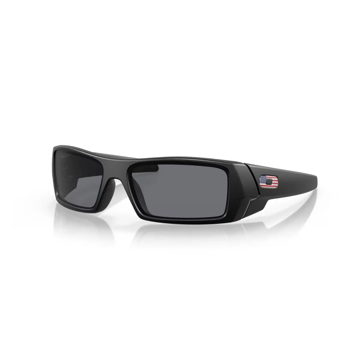 SI Gascan Sunglasses 11-192 Matte Black Frame W/ Grey Lens Usa Flag by Oakley