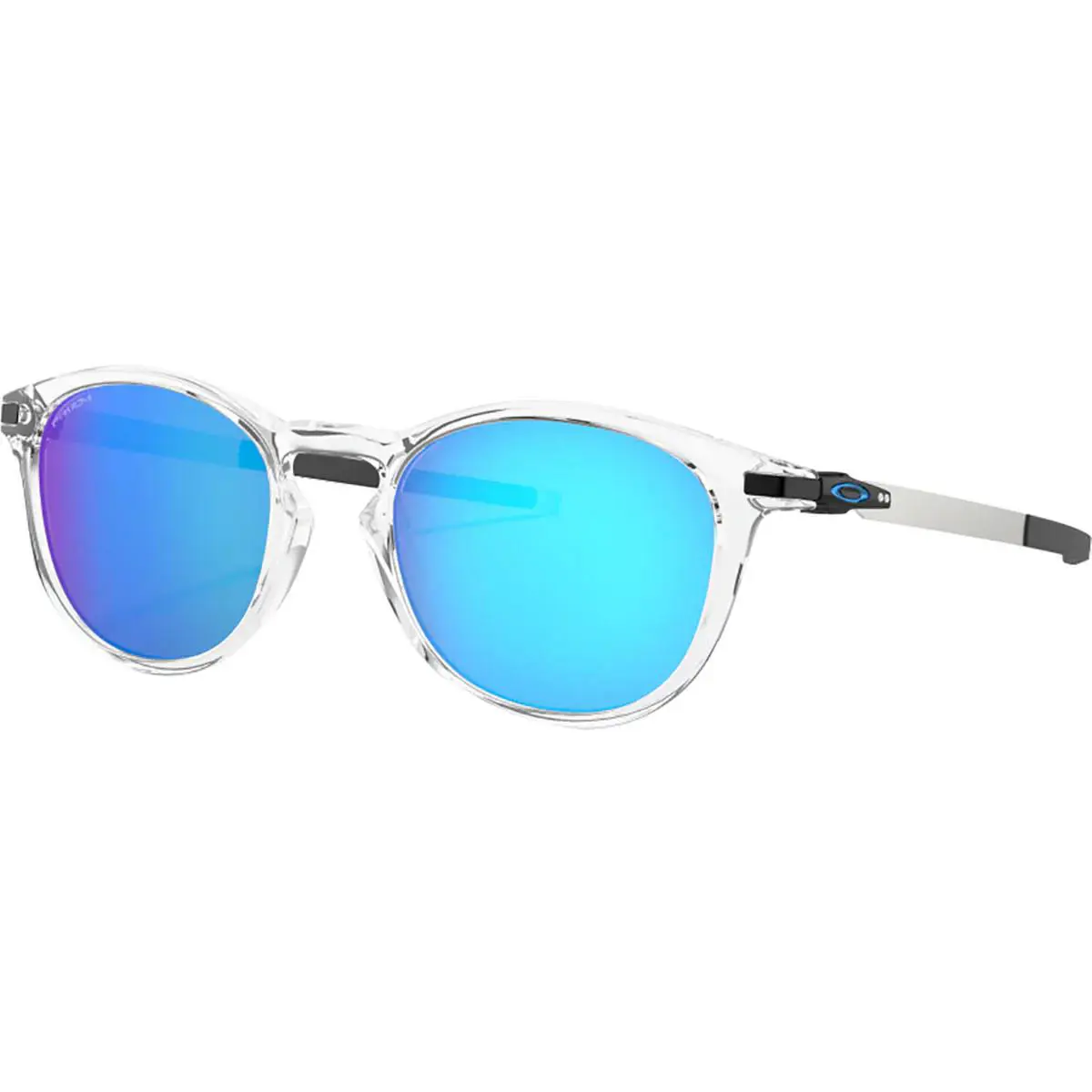Oakley Mens Pitchman R Prizm Polished Clear/prizm Sapphire 50mm Sunglasses - Polished Clear/Prizm Sapphire, Frame: Clear, Lens: Blue