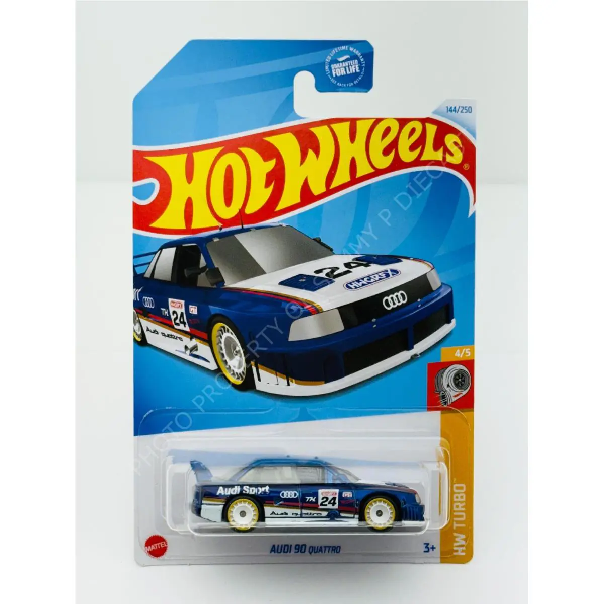 Hot Wheels 2024 Super Treasure Hunt Audi 90 Quattro Blue in Blister