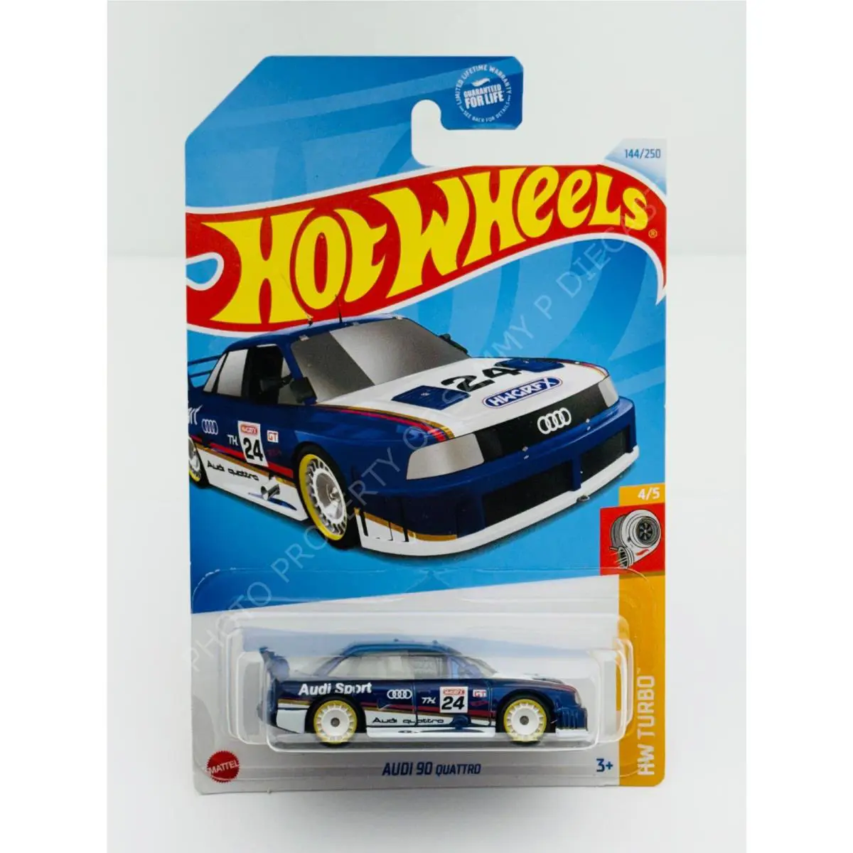 Hot Wheels 2024 Super Treasure Hunt Audi 90 Quattro Blue in Blister