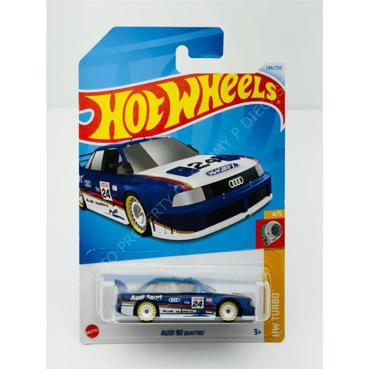 Hot Wheels 2024 Super Treasure Hunt Audi 90 Quattro Blue in Blister