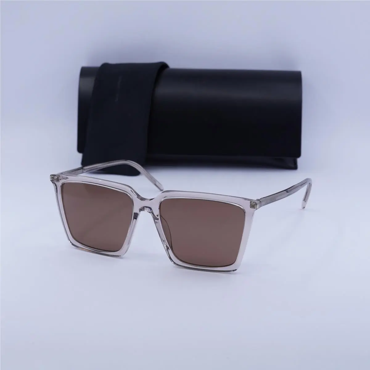 Saint Laurent SL474 003 Transparent Nude/brown 56-17-145 Sunglasses by Yves Saint Laurent