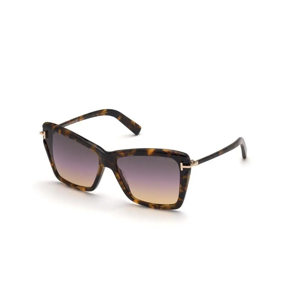 Tom Ford Sunglasses Leah FT0849 55B Brown - Havana Sunglasses 64mm