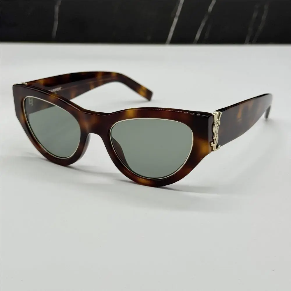 SL M94 Rim 001 Saint Laurent Sunglasses Women Havana Round SLM94 Sunglasses by Yves Saint Laurent