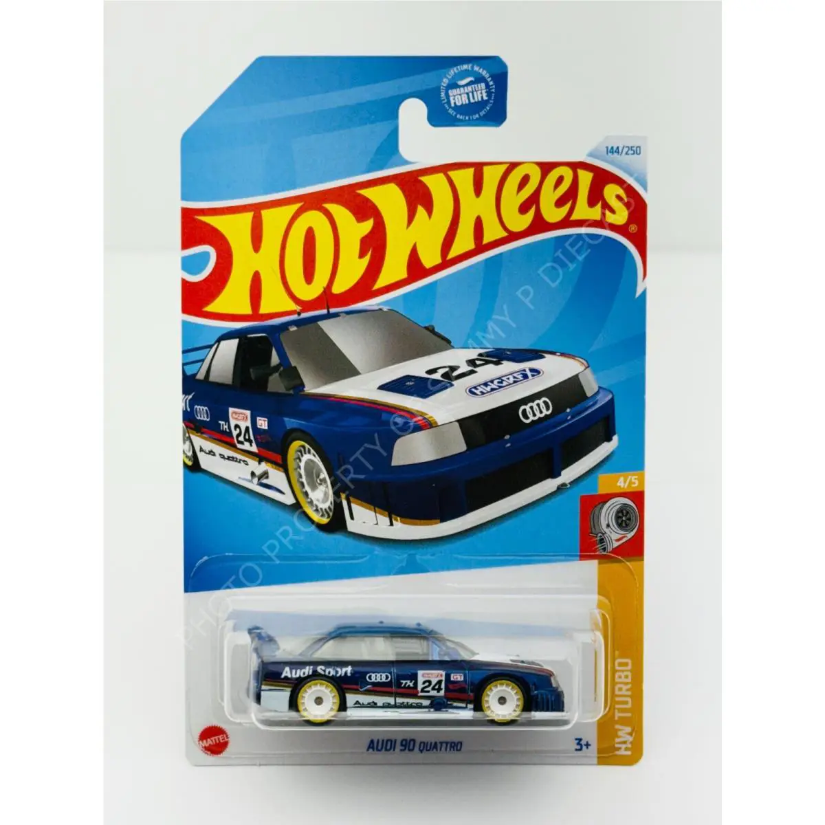 Hot Wheels 2024 Super Treasure Hunt Audi 90 Quattro Blue in Blister
