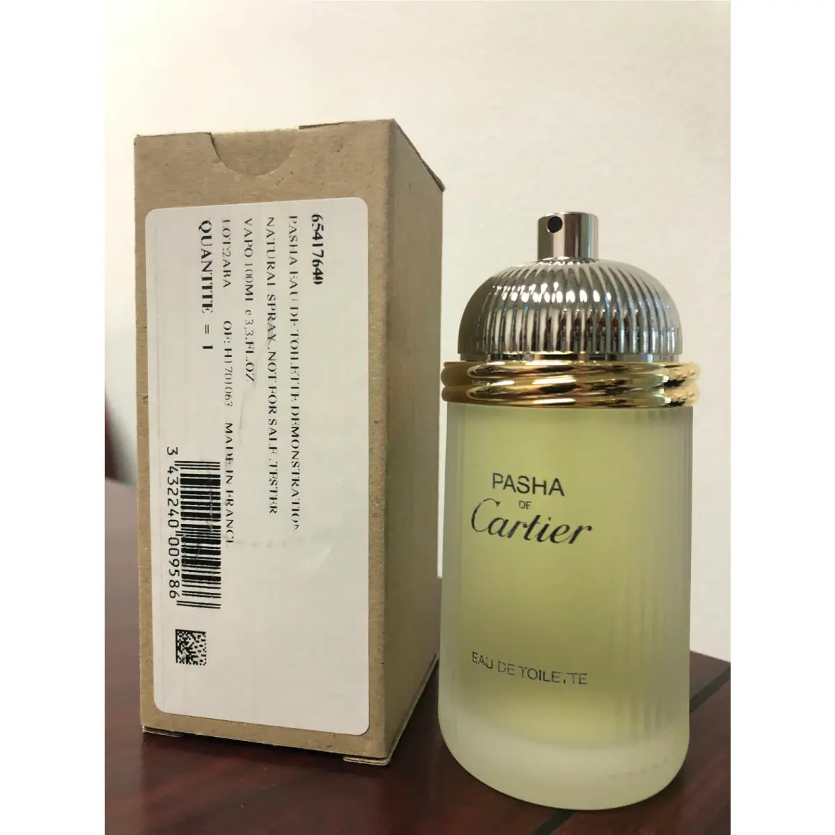 2012 Pasha DE Cartier 3.3 FL oz / 100 ML Edt Spray Tester Box Batch 2ABA