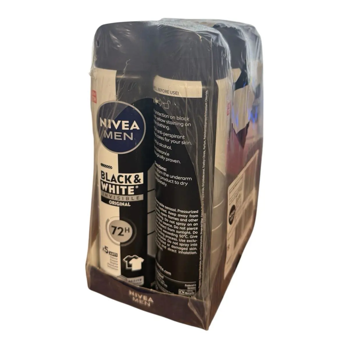 Nivea Men Antiperspirant Deodorant Spray Black White Invisible 250 ML