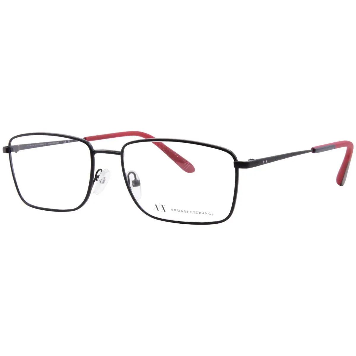 Armani Exchange AX1057 6000 Eyeglasses Men`s Black Full Rim Rectangle Shape 56mm