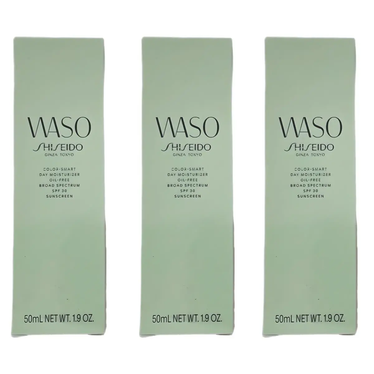 3x Waso Shiseido Color Smart Day Moisturizer Oil-free Spf 30 Sunscreen 1.9 fl oz