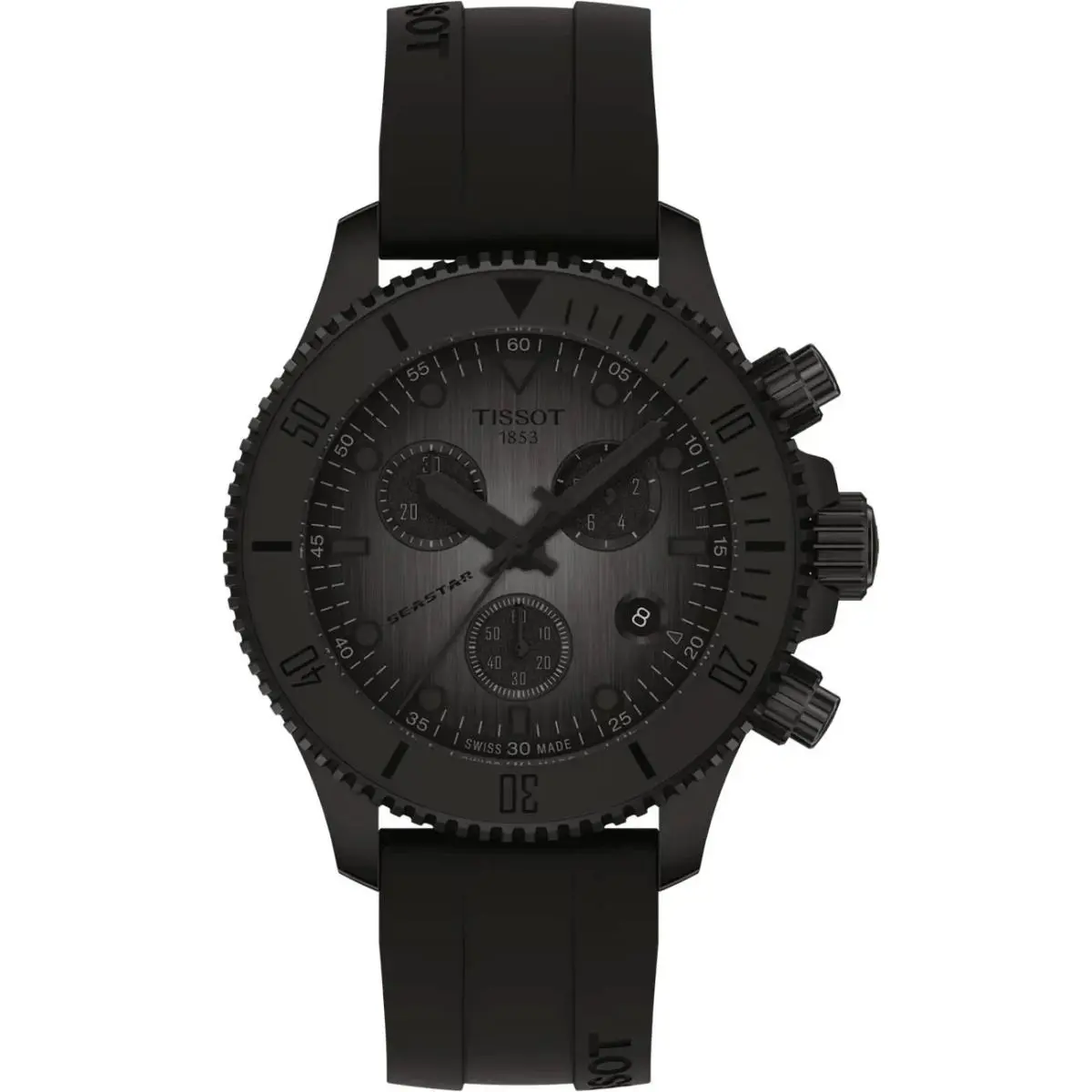 Tissot Seastar 1000 Quartz Chronograph 38mm Black Stainless Steel T1202173706100