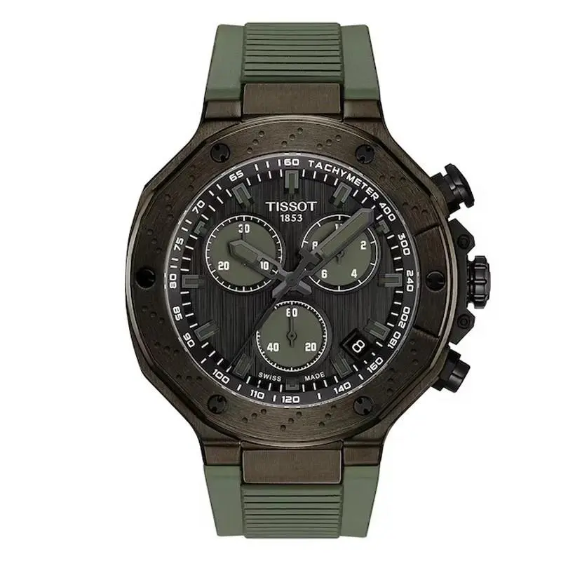 Tissot T-race Chronograph 45mm Dark Grey Dial Men`s Watch T1414173706102