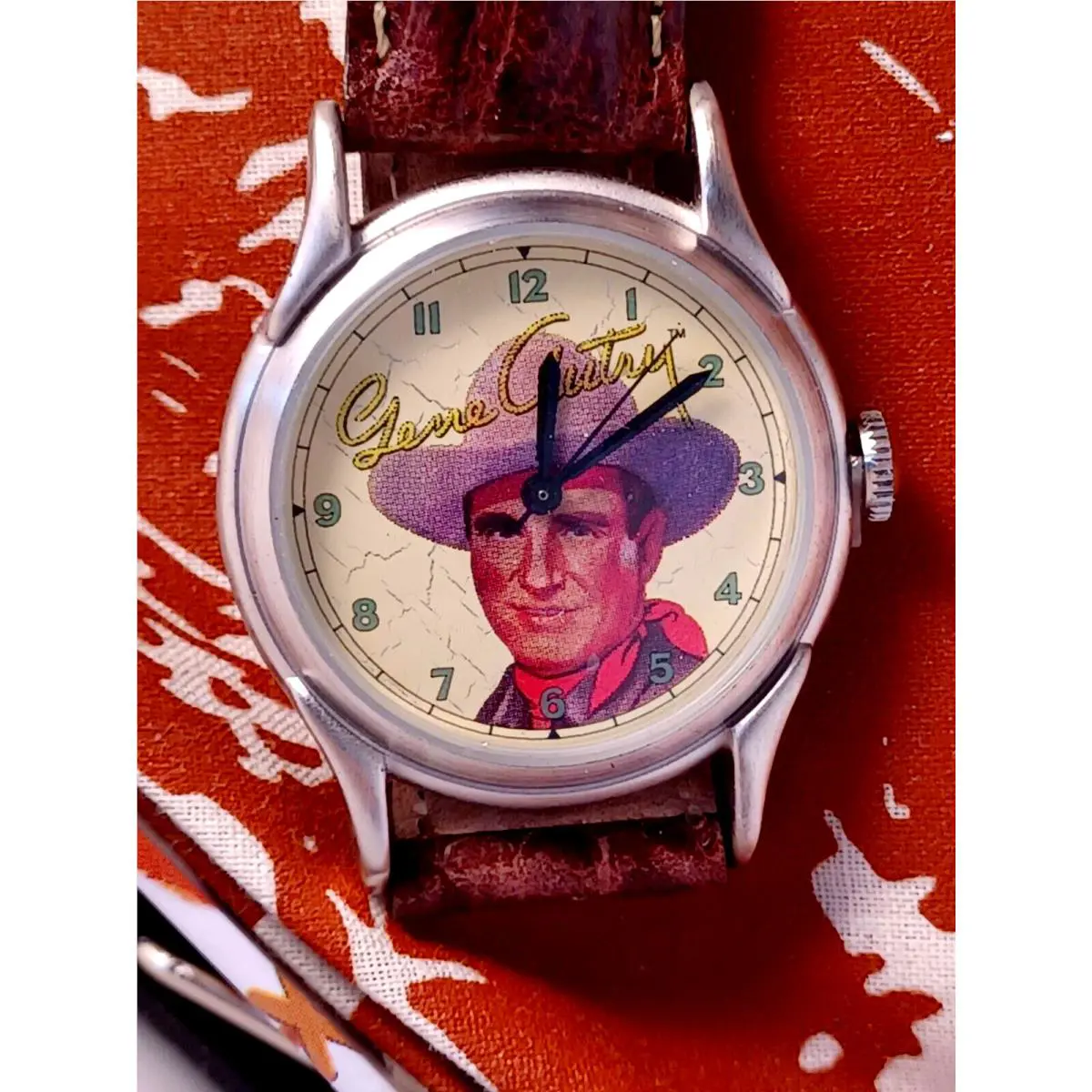 Gene Autry Fossil Watch Tin Lunch Box Bandanna LE 842/10 000 Mib Lunchbox Scarf