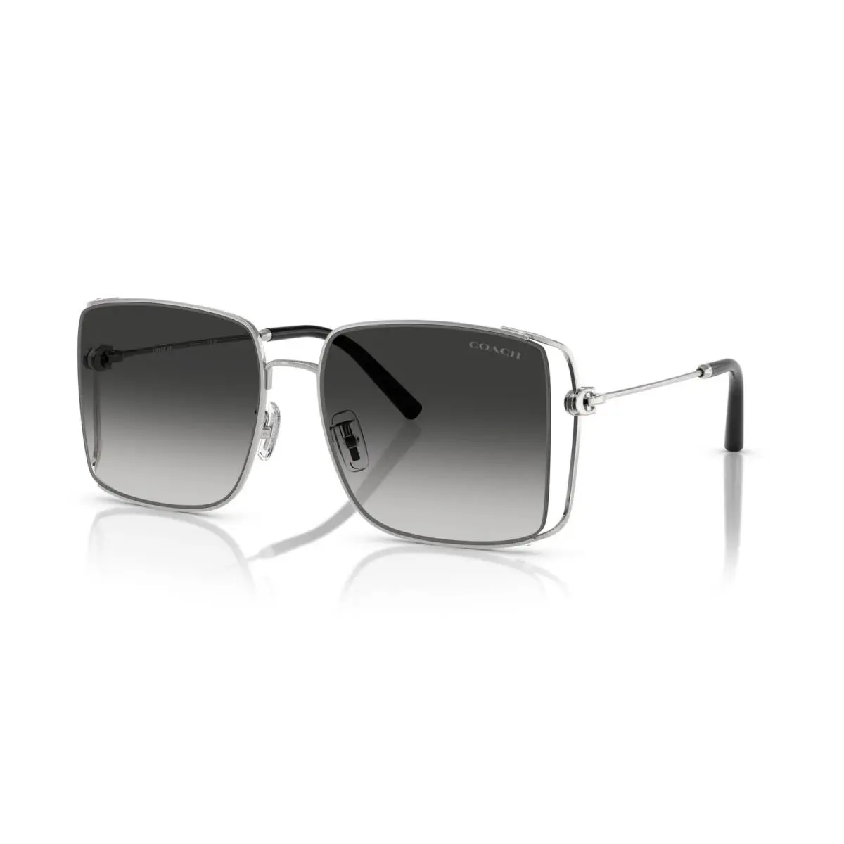 Coach HC7174D 90013C Shiny Silver Sunglasses 59mm / /