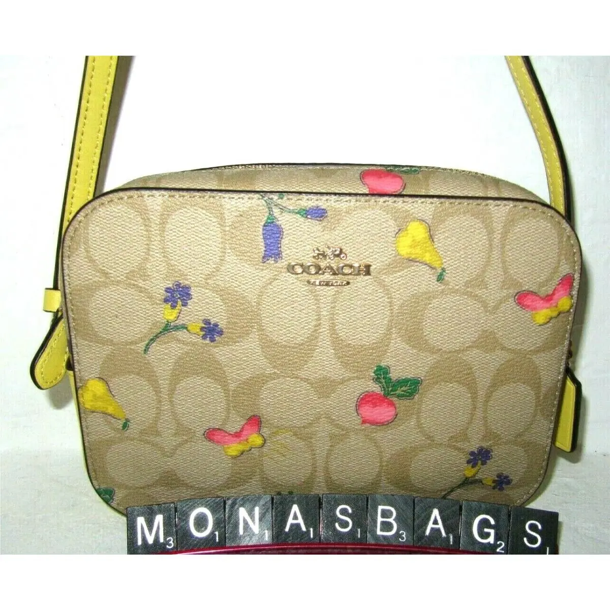 Coach C8752 Mini Camera Bag with Butterflies Dreamy Veggie Print