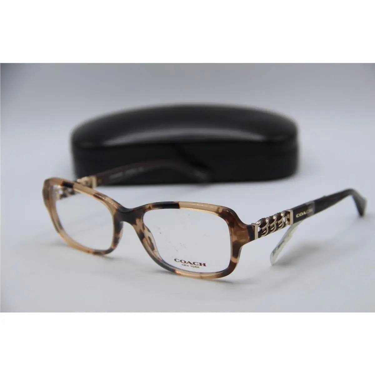 Coach HC 6075Q 5322 Peach Tortoise Brown Eyeglasses W/case 52-18